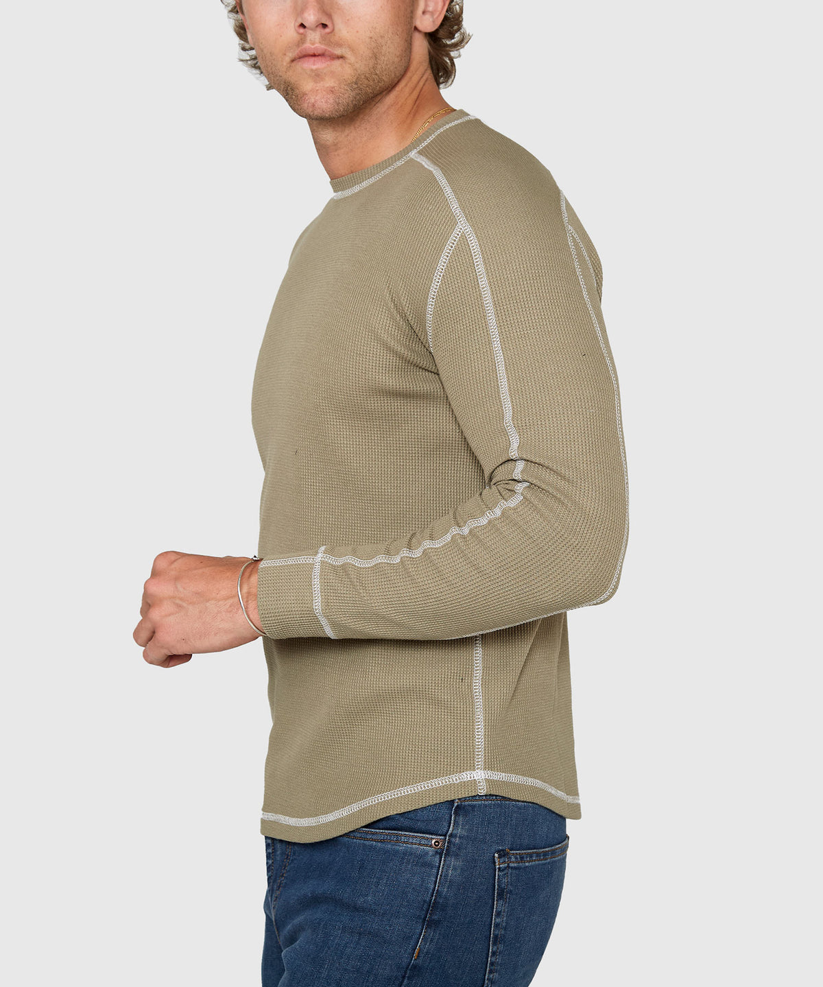 Westport Lifestyle Long Sleeve Cooper Waffle Crew Neck Knit Shirt, Men's Big & Tall