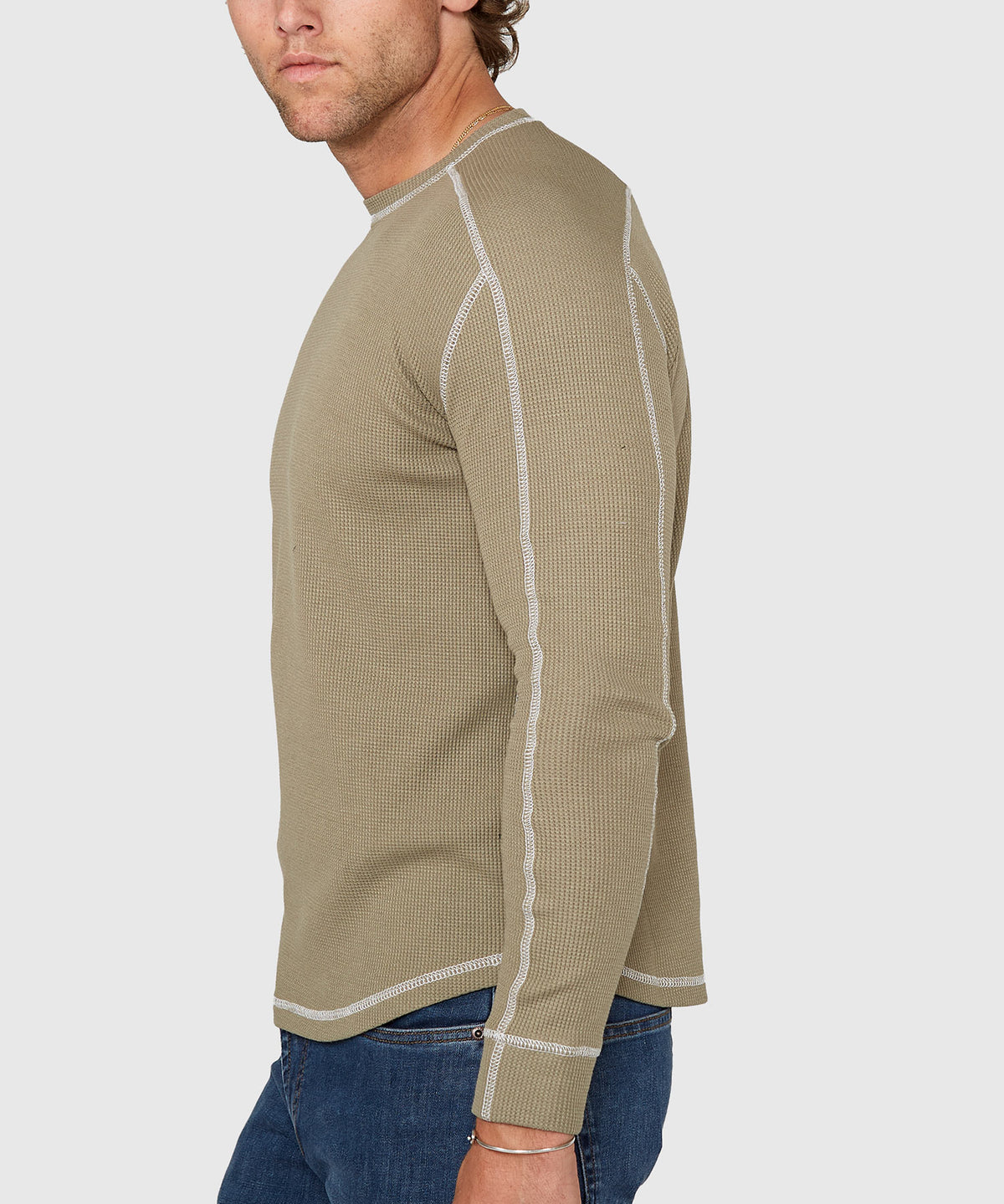 Westport Lifestyle Long Sleeve Cooper Waffle Crew Neck Knit Shirt, Men's Big & Tall