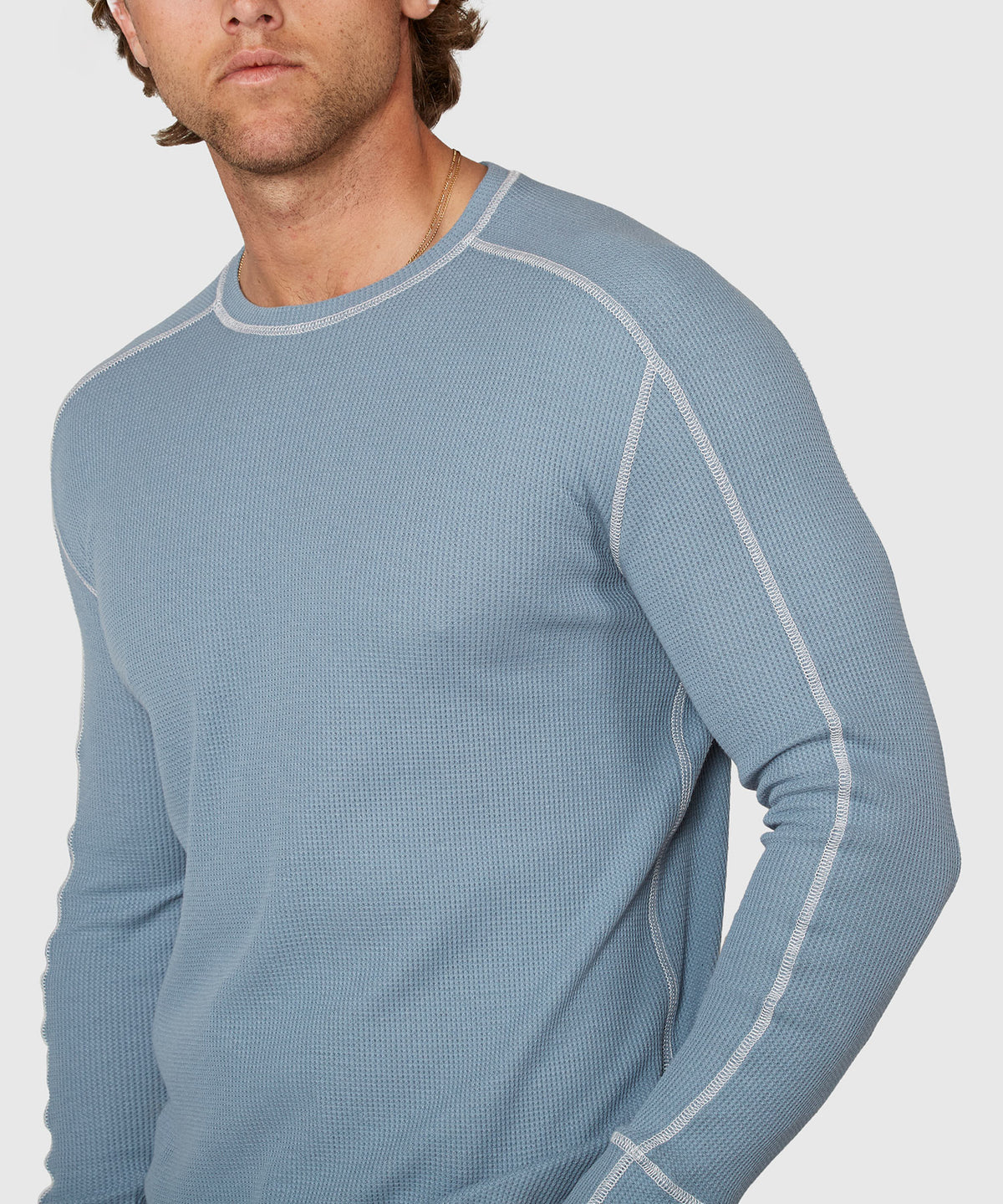 Westport Lifestyle Long Sleeve Cooper Waffle Crew Neck Knit Shirt, Men's Big & Tall