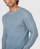 Westport Lifestyle Long Sleeve Cooper Waffle Crew Neck Knit Shirt