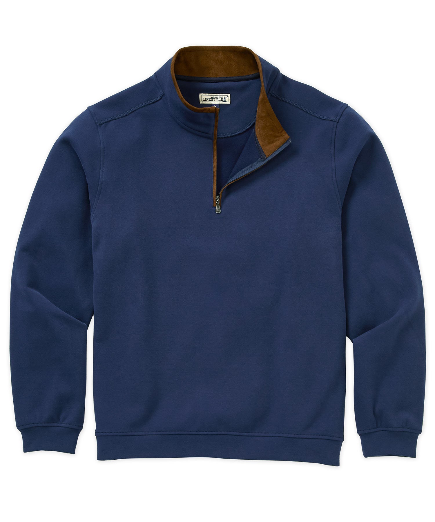 Westport Lifestyle Sueded Interlock Quarter Zip Jacket
