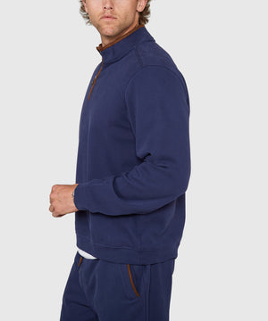 Westport Lifestyle Sueded Interlock Quarter Zip Jacket