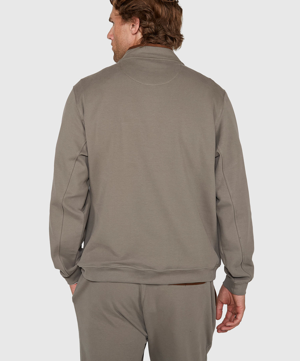 Westport Lifestyle Sueded Interlock Quarter Zip Jacket, Men's Big & Tall