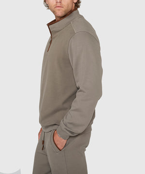 Westport Lifestyle Sueded Interlock Quarter Zip Jacket