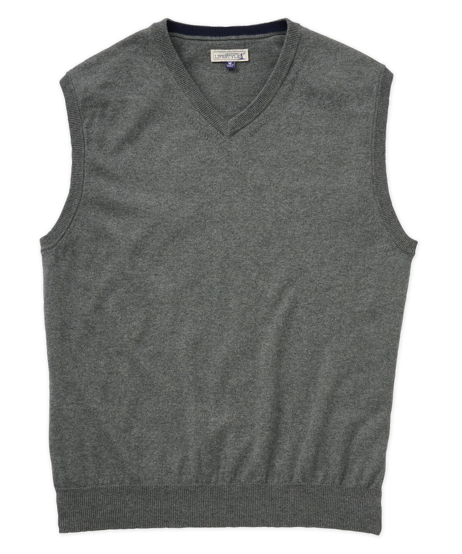 Westport Lifestyle "Classic" Cotton Cashmere V-Neck Vest
