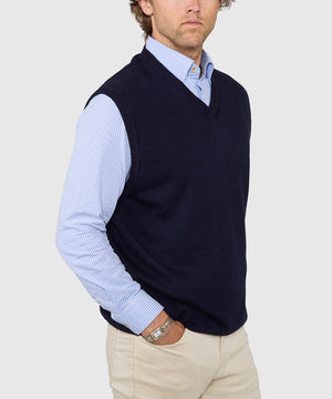 Westport Lifestyle "Classic" Cotton Cashmere V-Neck Vest