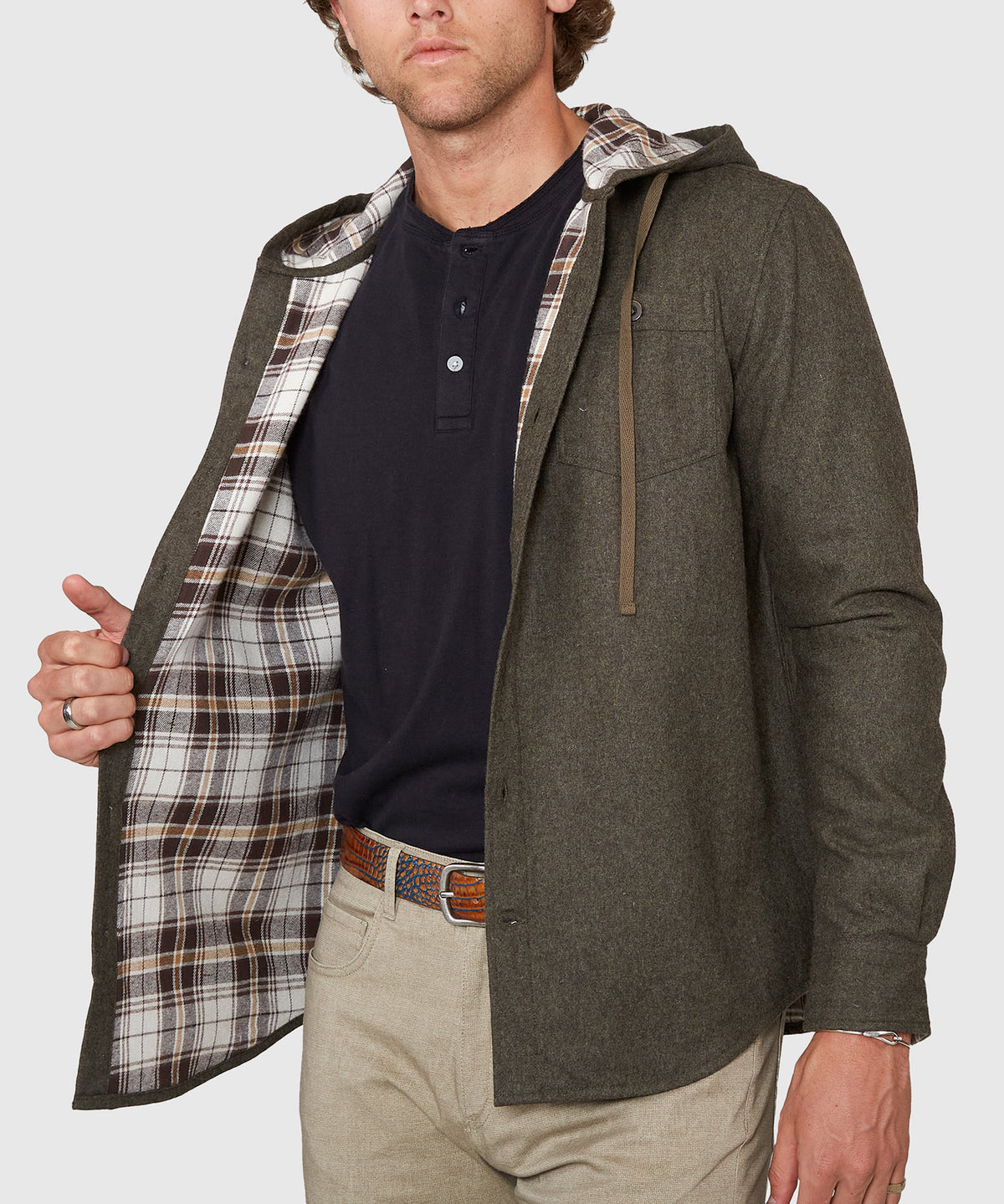 Westport Lifestyle Firepit Hooded Shirt Jacket, Men's Big & Tall