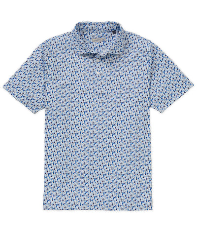 Westport Lifestyle Short Sleeve Bottle Print Performance Polo, Men's Big & Tall