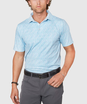 Westport Lifestyle Short Sleeve Dog Print Performance Polo