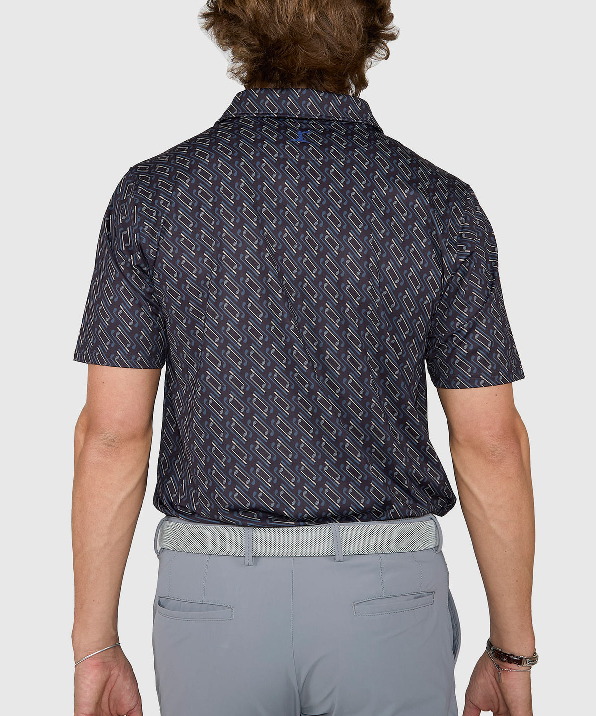 Westport Lifestyle Short Sleeve Clubs Print Performance Polo, Men's Big & Tall