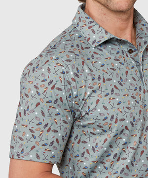 Westport Lifestyle Short Sleeve Golf Print Performance Polo