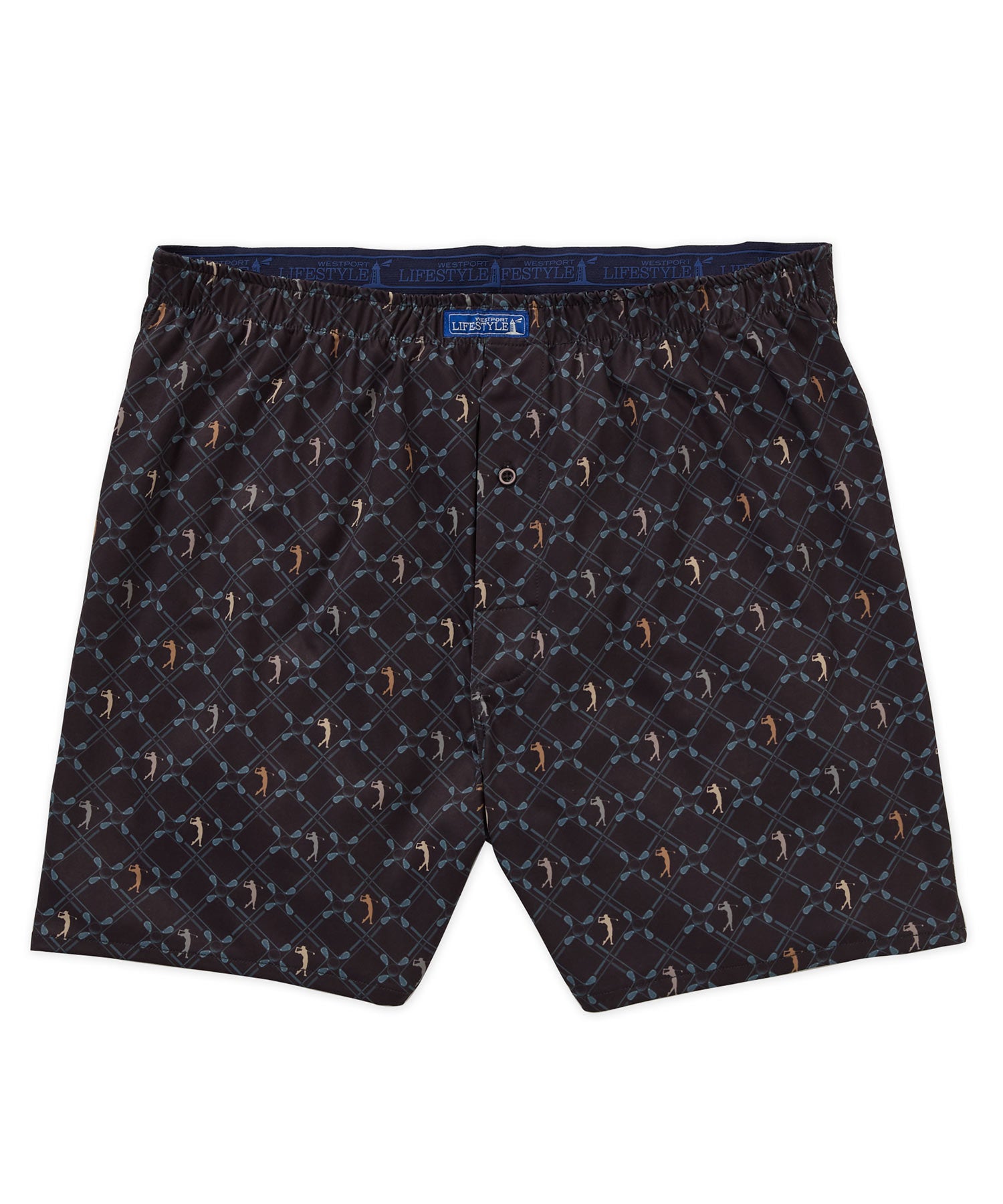 Westport Lifestyle Argyle Print Performance Stretch Boxer, Men's Big & Tall
