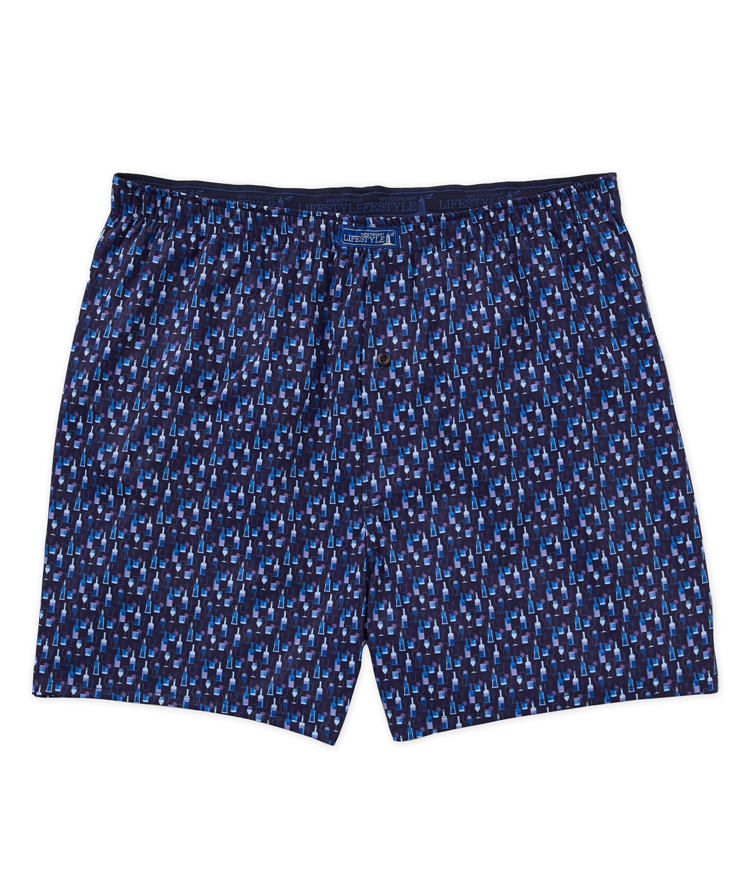 Westport Lifestyle Bottle Print Performance Stretch Boxer, Men's Big & Tall