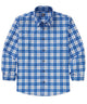 Westport No-Tuck Long Sleeve Button Under Collar Plaid Stretch Performance Sport Shirt