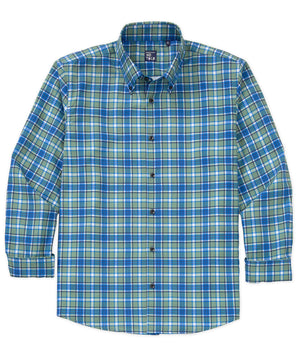 Westport No-Tuck Long Sleeve Button Down Collar Plaid Stretch Performance Sport Shirt