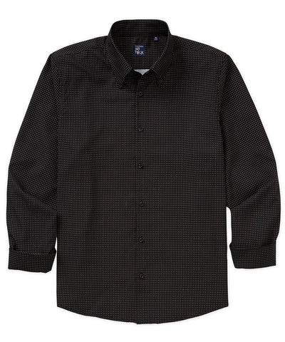 Westport No-Tuck Long Sleeve Button Under Spread Collar Mini Dot Stretch Performance Sport Shirt, Men's Big & Tall