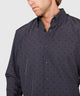 Westport No-Tuck Long Sleeve Button Under Spread Collar Geo Print Stretch Performance Sport Shirt