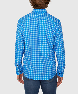 Westport No-Tuck Long Sleeve Button Down Collar Plaid Stretch Performance Sport Shirt