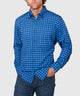 Westport No-Tuck Long Sleeve Button Down Collar Check Print Stretch Performance Sport Shirt