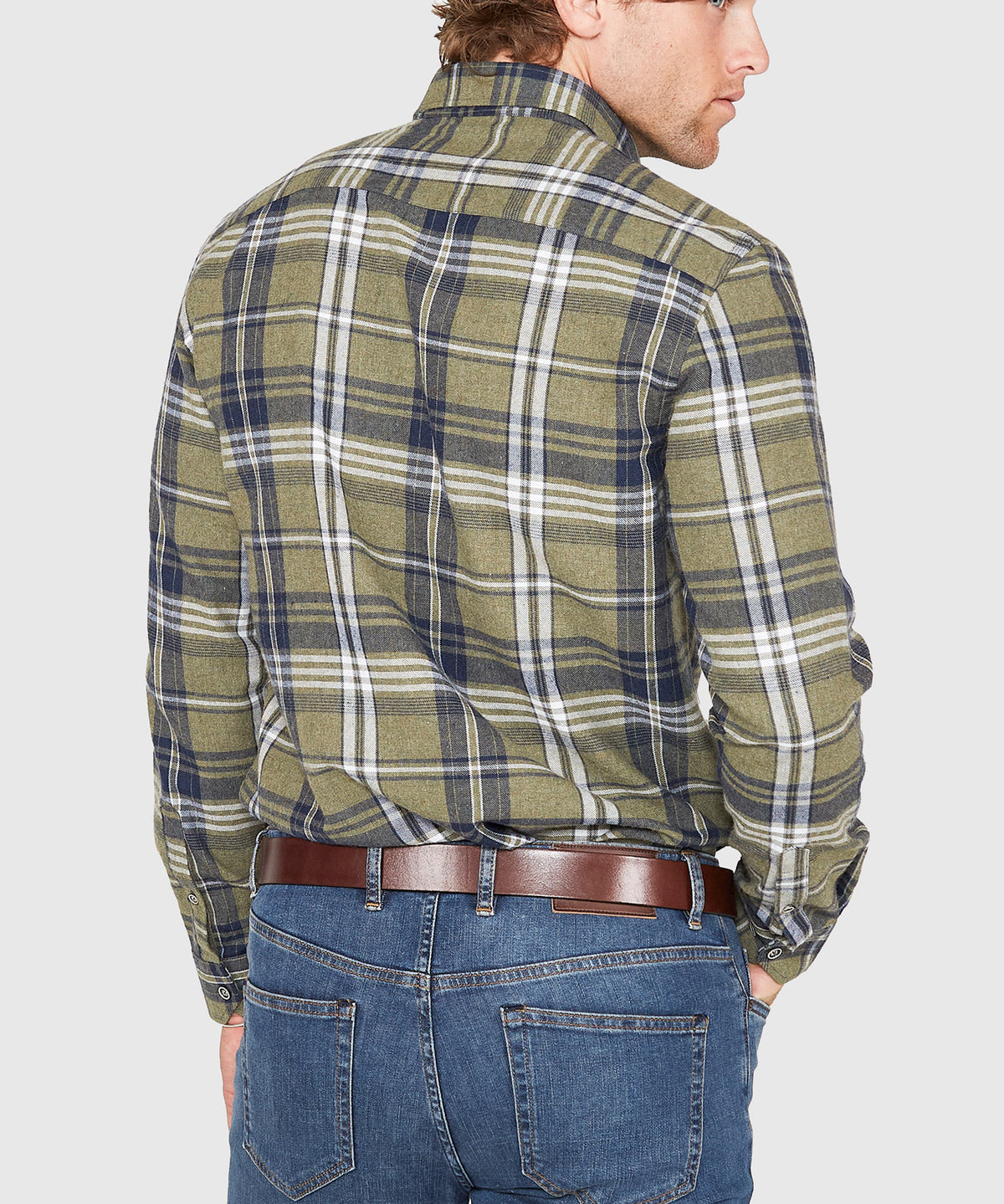 Westport Lifestyle Long Sleeve Button Down Collar Flannel Sport Shirt, Men's Big & Tall