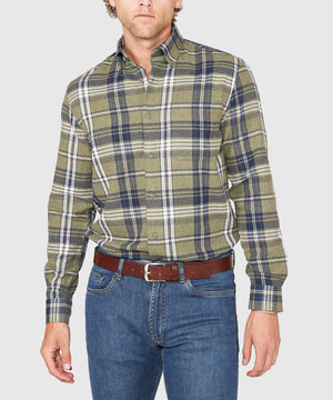 Westport Lifestyle Long Sleeve Button Down Collar Flannel Sport Shirt