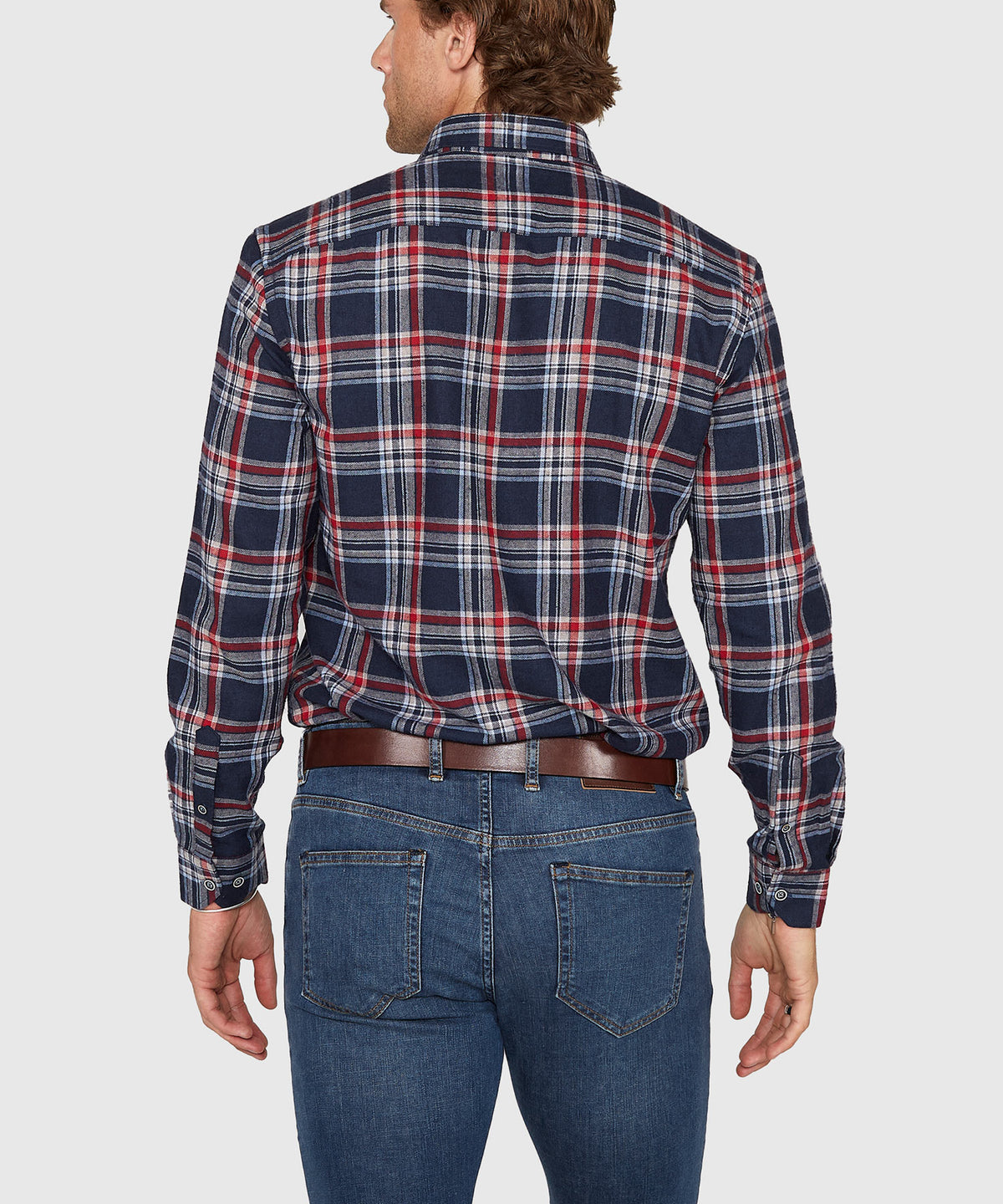 Westport Lifestyle Long Sleeve Button Down Collar Flannel Sport Shirt, Men's Big & Tall