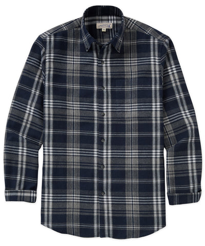 Westport Lifestyle Long Sleeve Button Down Collar Flannel Sport Shirt, Men's Big & Tall