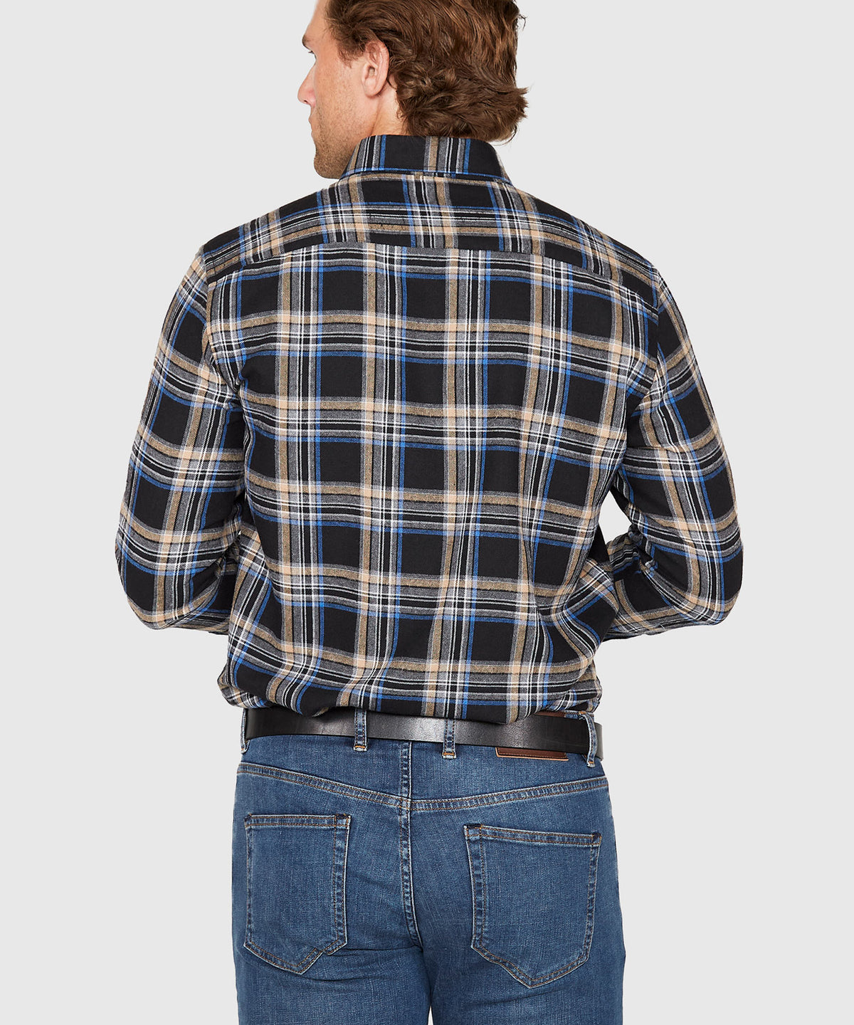 Westport Lifestyle Long Sleeve Button Down Collar Flannel Sport Shirt, Men's Big & Tall
