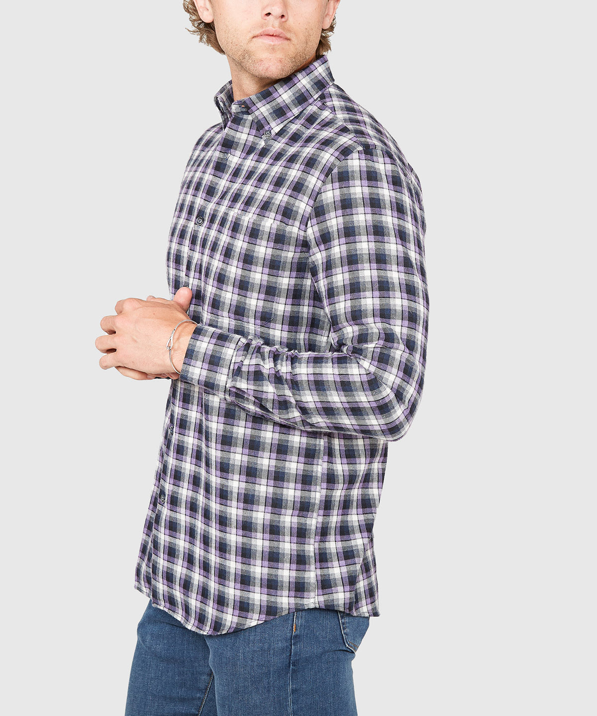 Westport Lifestyle Long Sleeve Button Down Collar Flannel Sport Shirt, Men's Big & Tall