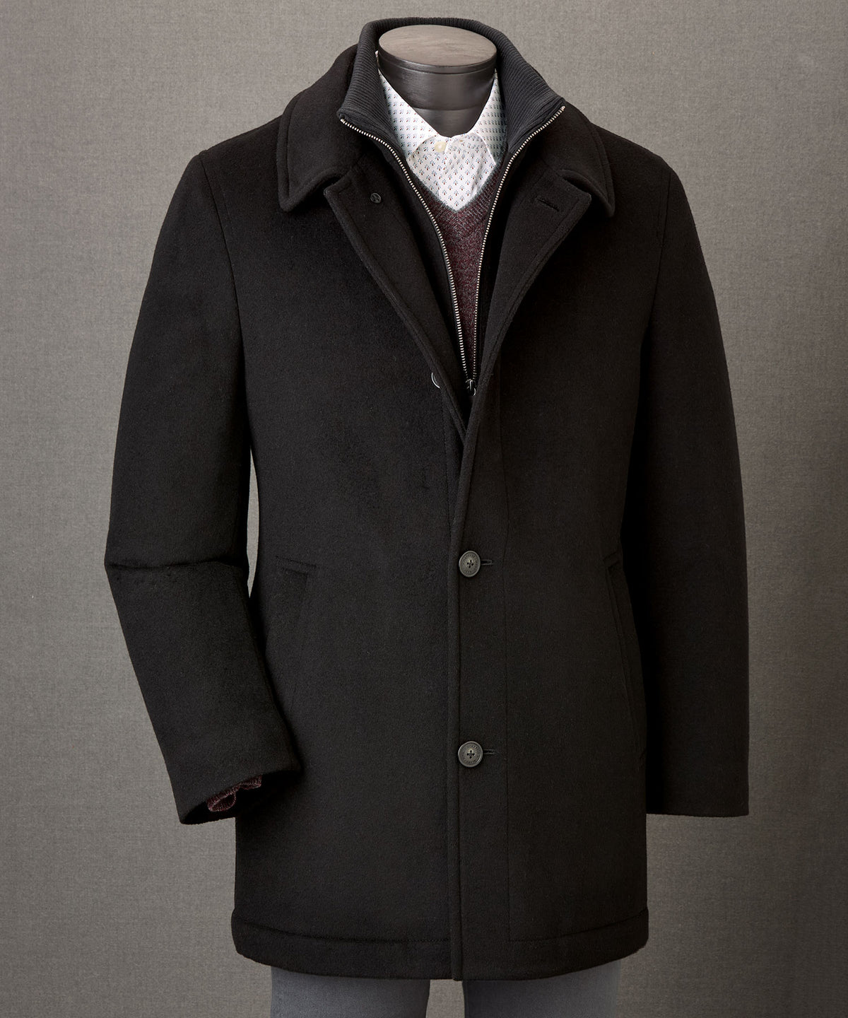Hart Schaffner Marx Wool Blend Bibbed Coat, Men's Big & Tall