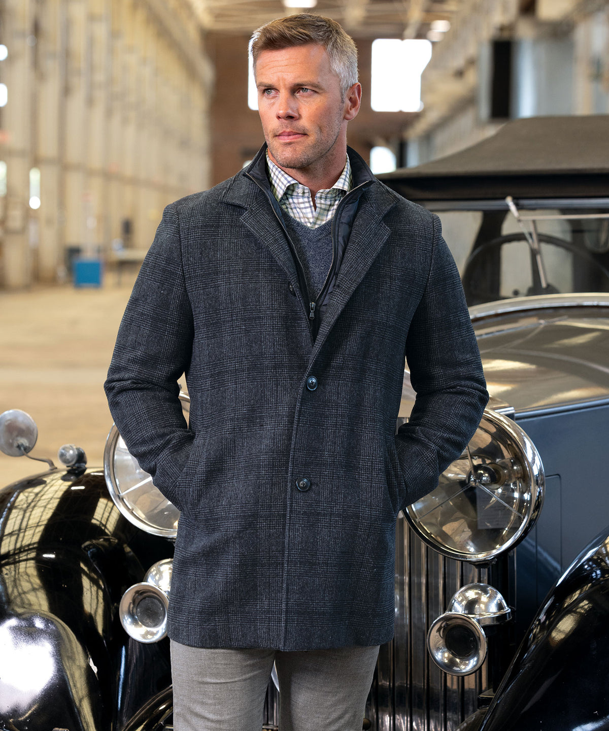 Hart Schaffner Marx Removable Bib Wool Jacket, Men's Big & Tall