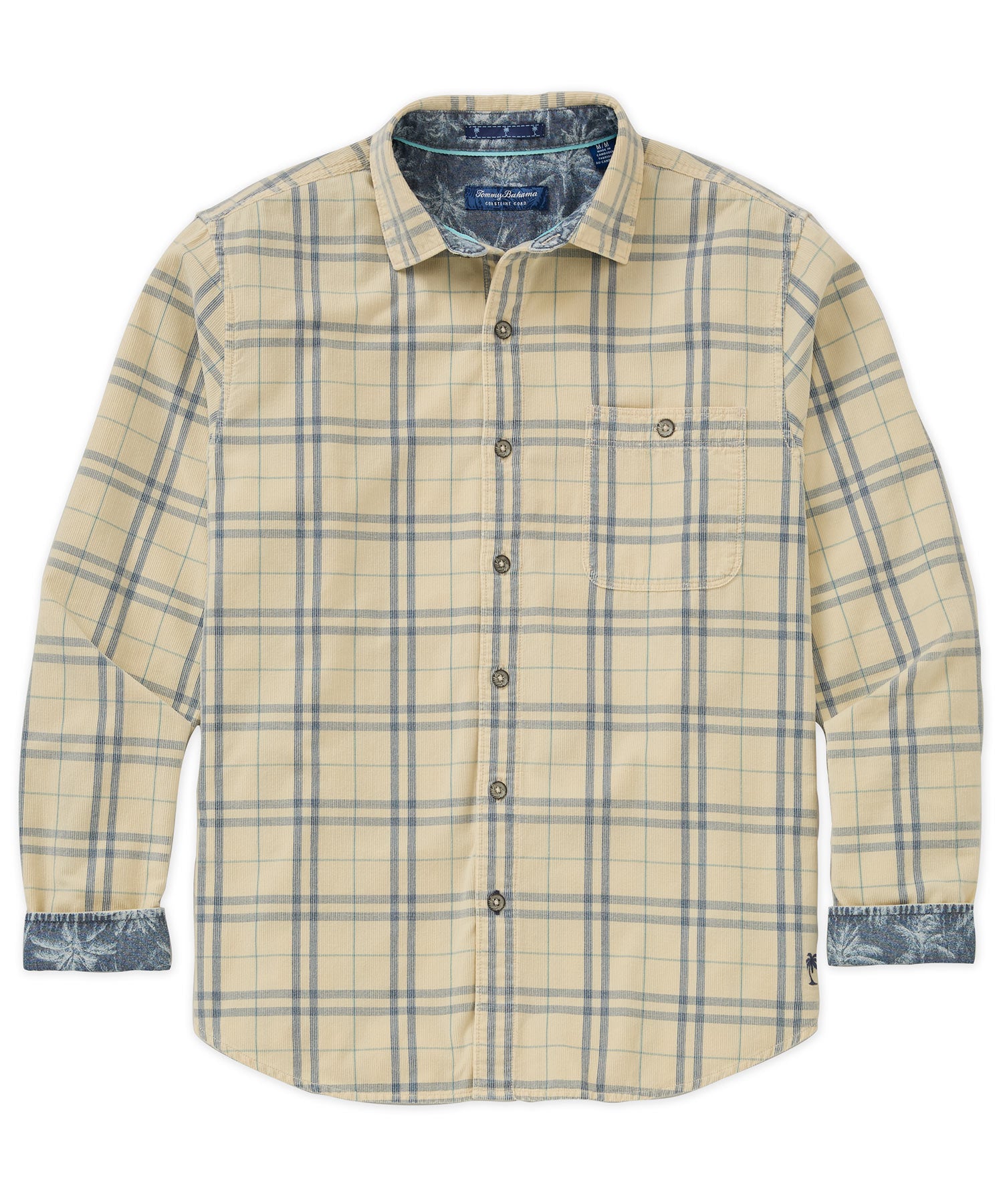 Tommy Bahama Long Sleeve Coastline Cord Indio Plaid Sport Shirt
