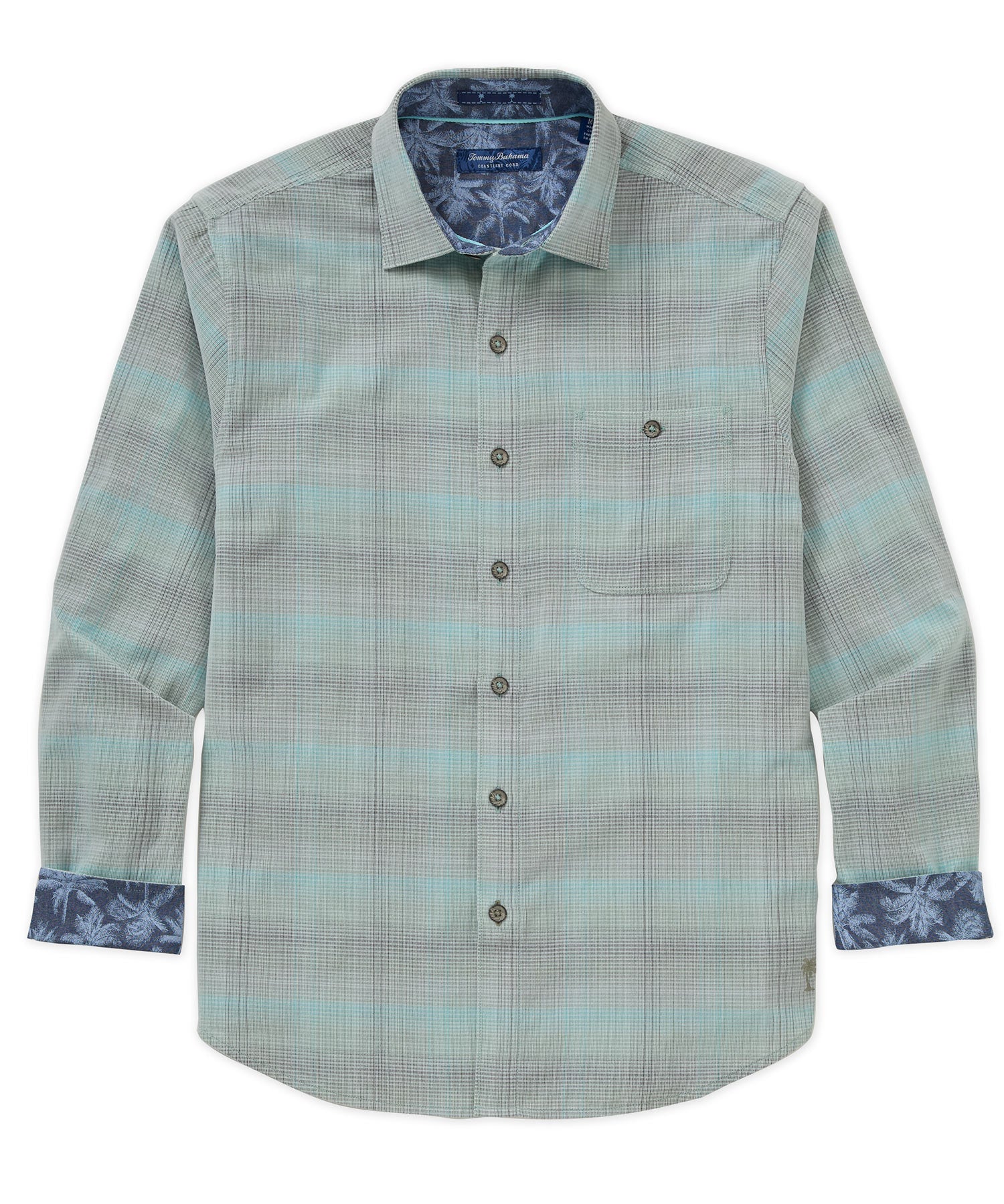 Tommy Bahama Long Sleeve Coastline Cord Mesa Plaid Sport Shirt