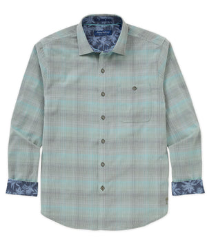 Tommy Bahama Long Sleeve Coastline Cord Mesa Plaid Sport Shirt