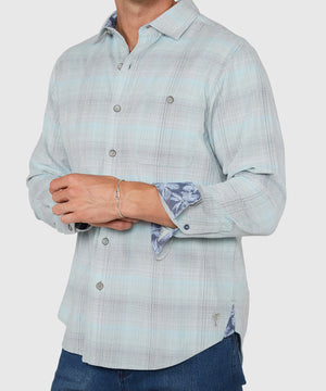 Tommy Bahama Long Sleeve Coastline Cord Mesa Plaid Sport Shirt