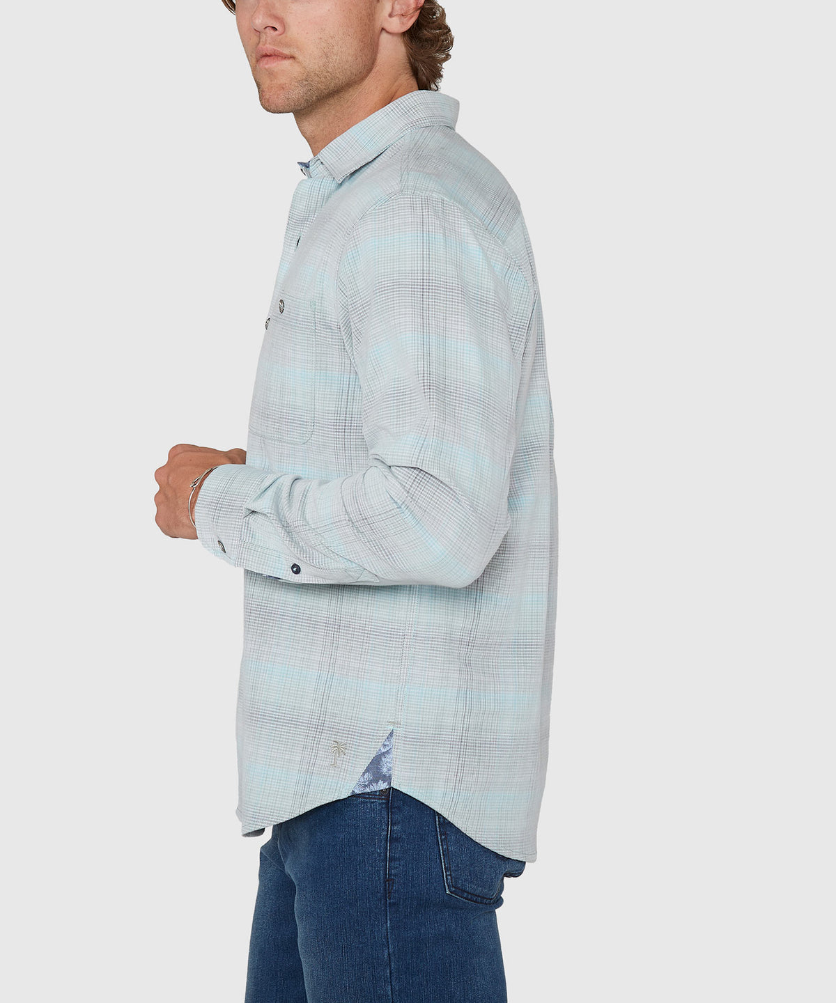 Tommy Bahama Long Sleeve Coastline Cord Mesa Plaid Sport Shirt, Men's Big & Tall