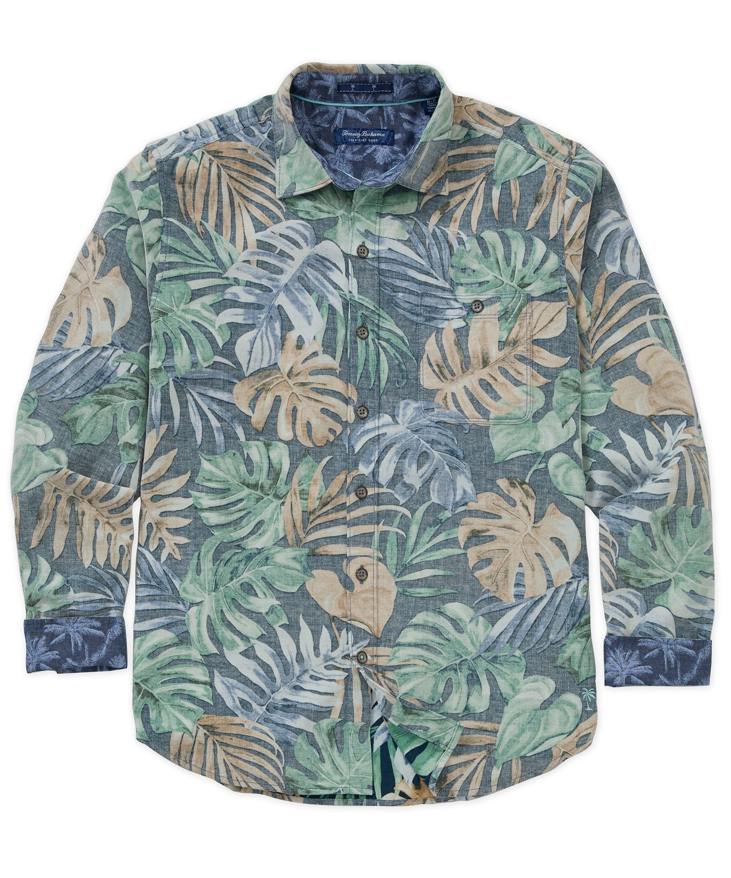 Tommy Bahama Long Sleeve Coastline Cord Jungle Fade Sport Shirt, Men's Big & Tall