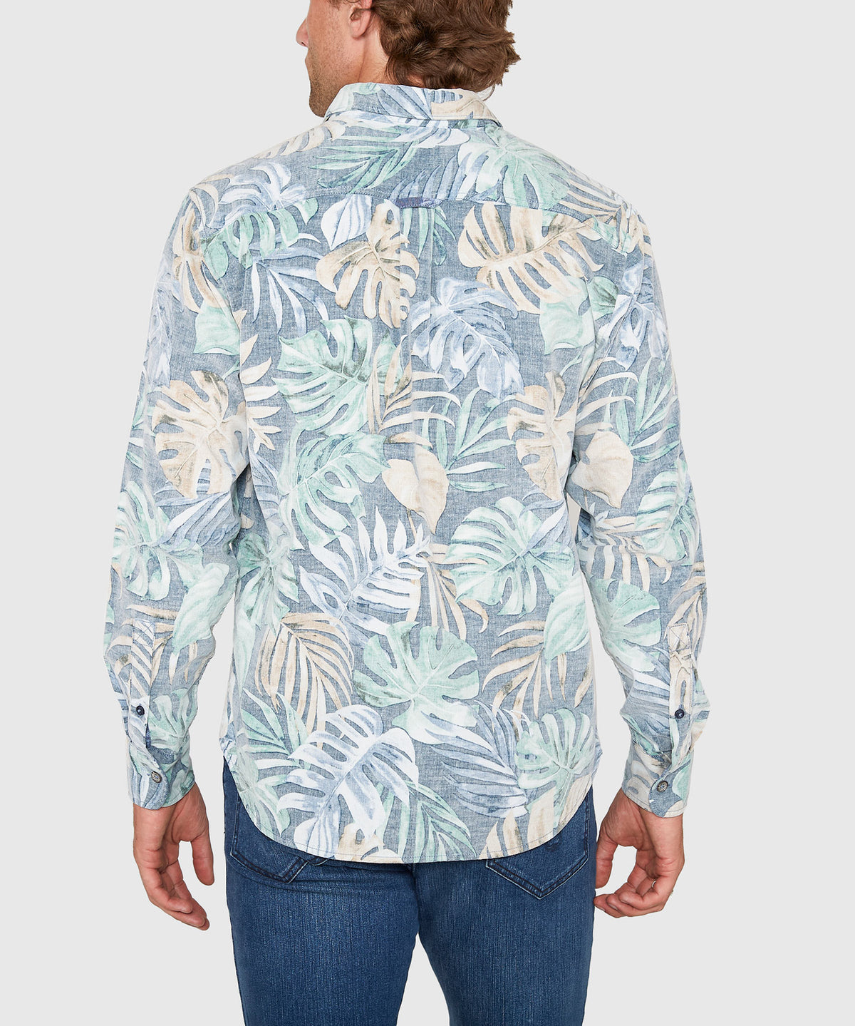 Tommy Bahama Long Sleeve Coastline Cord Jungle Fade Sport Shirt, Men's Big & Tall