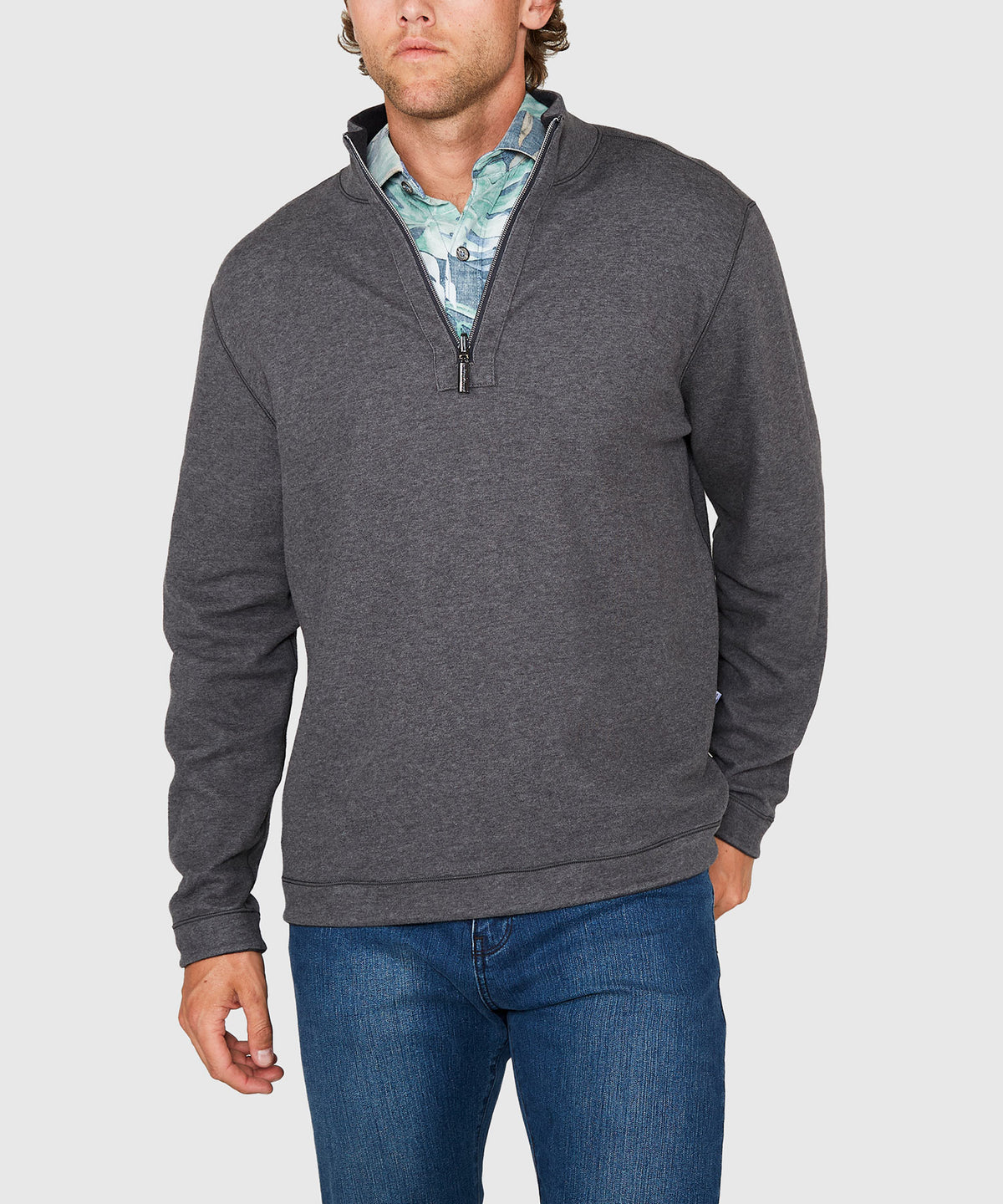 Tommy Bahama Long Sleeve Flipview Half-Zip Pullover, Men's Big & Tall