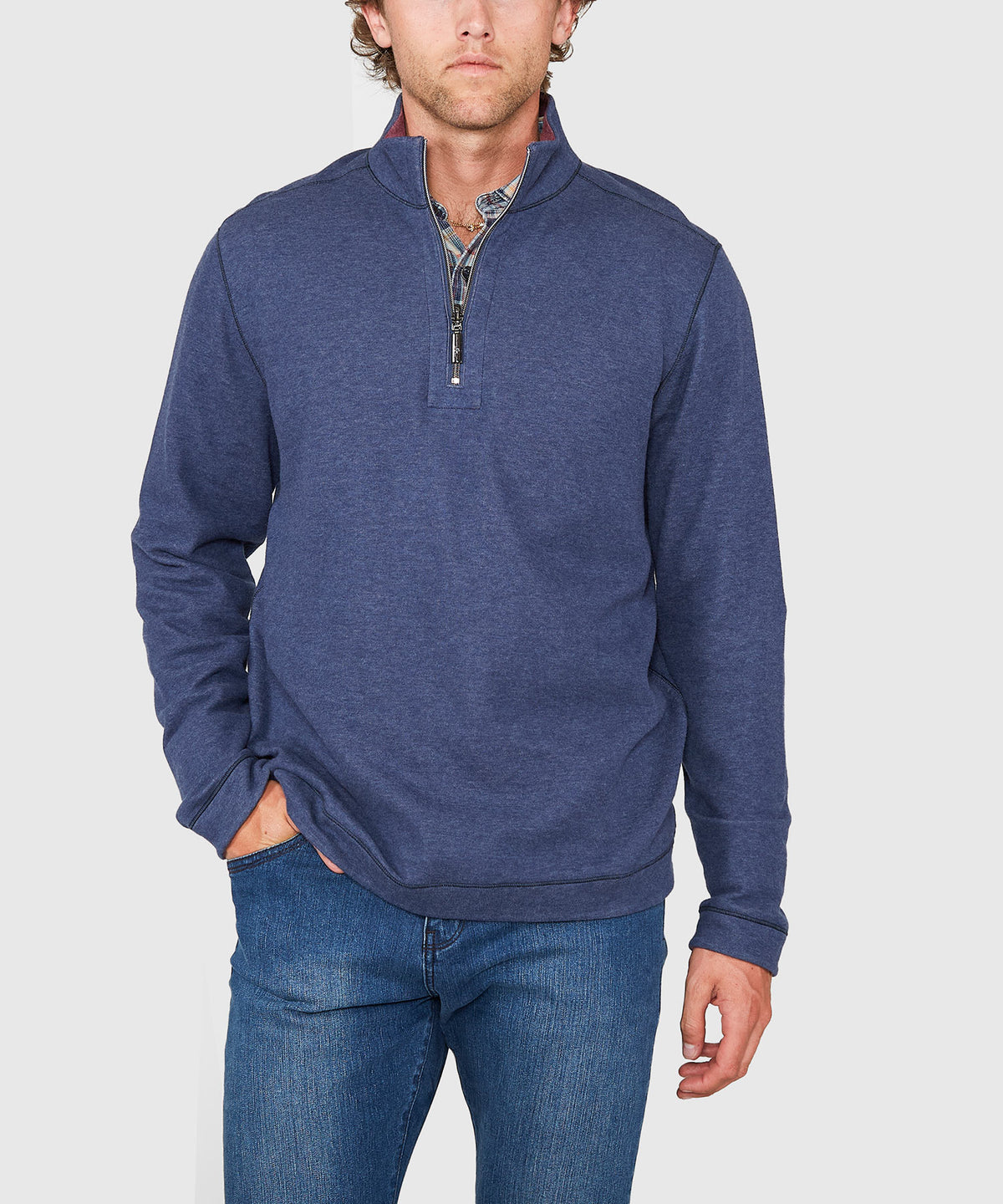 Tommy Bahama Long Sleeve Flipview Half-Zip Pullover, Men's Big & Tall