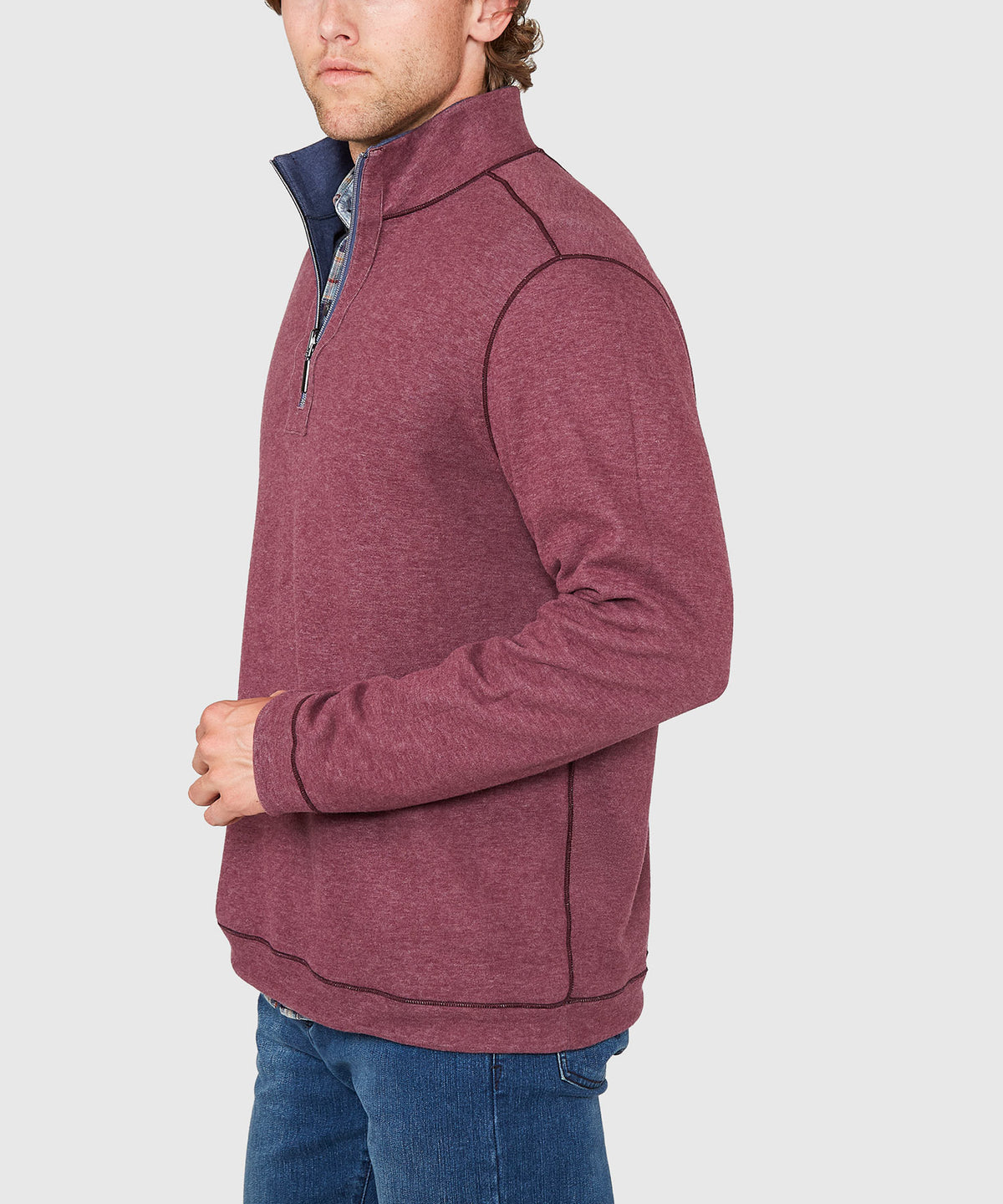 Tommy Bahama Long Sleeve Flipview Half-Zip Pullover, Men's Big & Tall