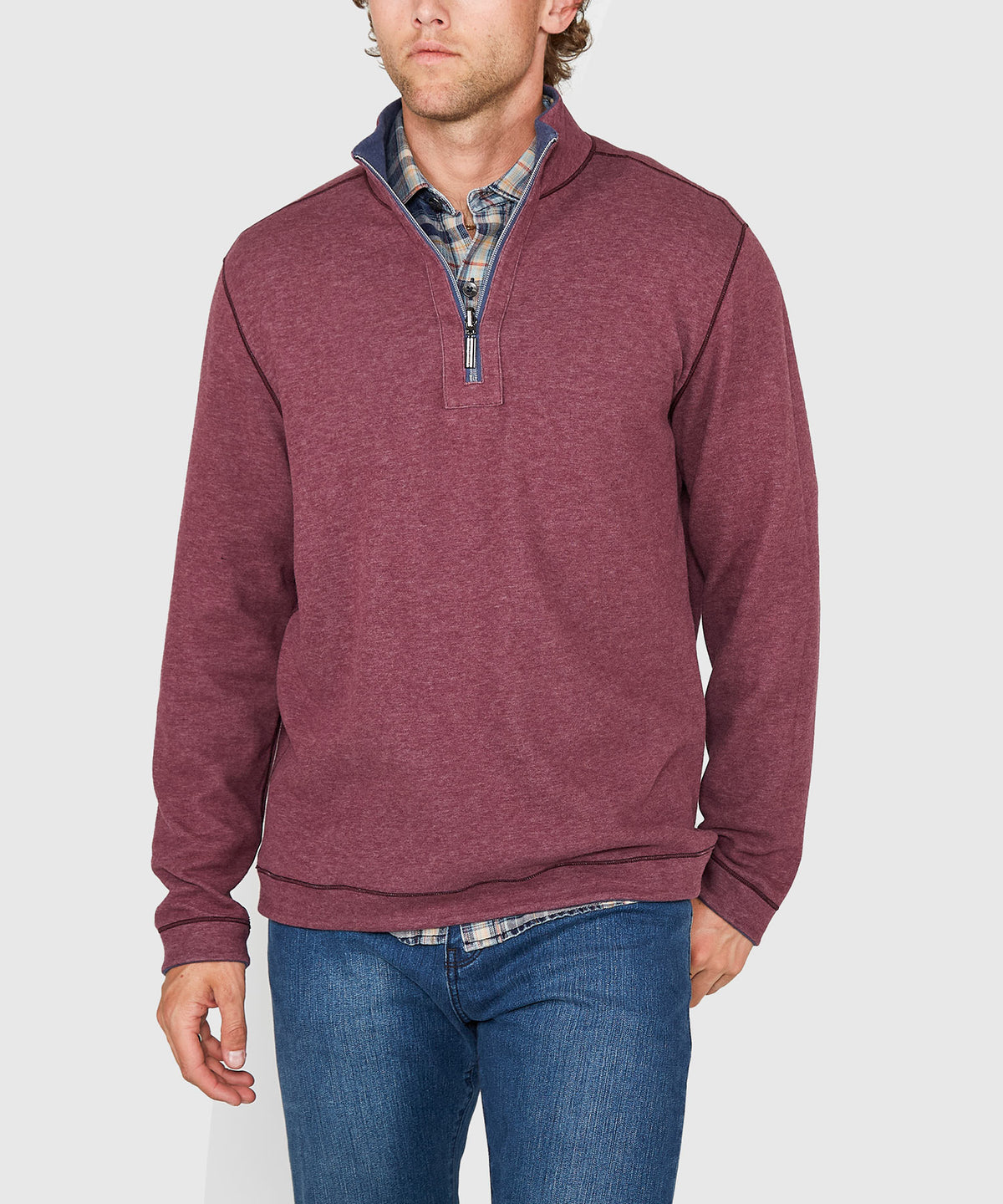 Tommy Bahama Long Sleeve Flipview Half-Zip Pullover, Men's Big & Tall