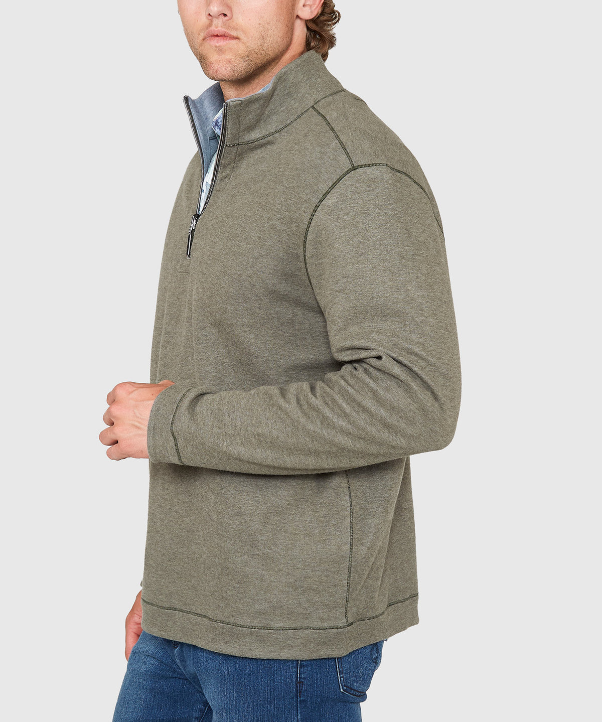 Tommy Bahama Long Sleeve Flipview Half-Zip Pullover, Men's Big & Tall