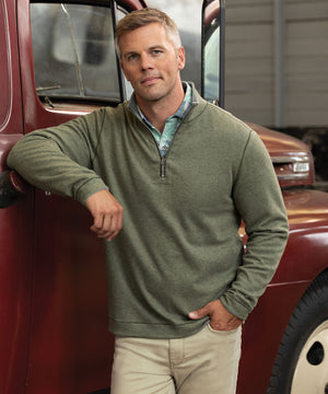 Tommy Bahama Long Sleeve Flipview Half-Zip Pullover