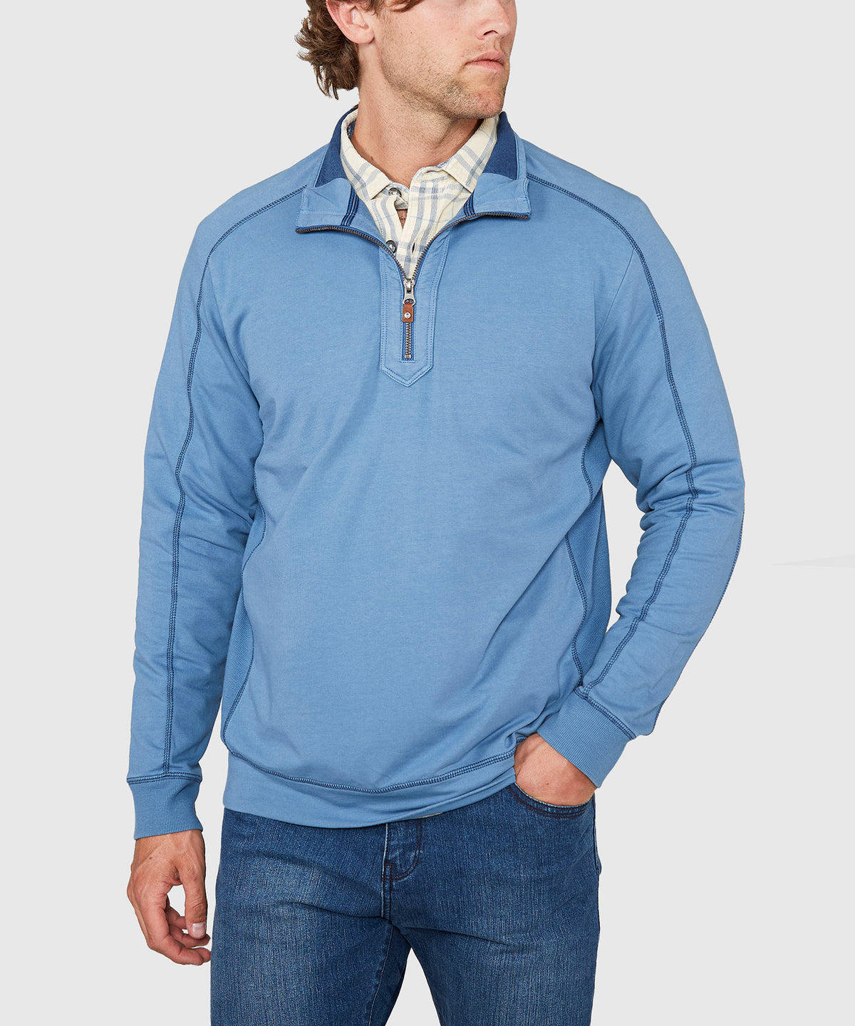 Tommy Bahama Long Sleeve Ben & Terry Half-Zip Pullover, Men's Big & Tall