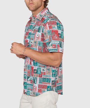 Tommy Bahama Short Sleeve Bahama Coast Gift Wrap Sport Shirt