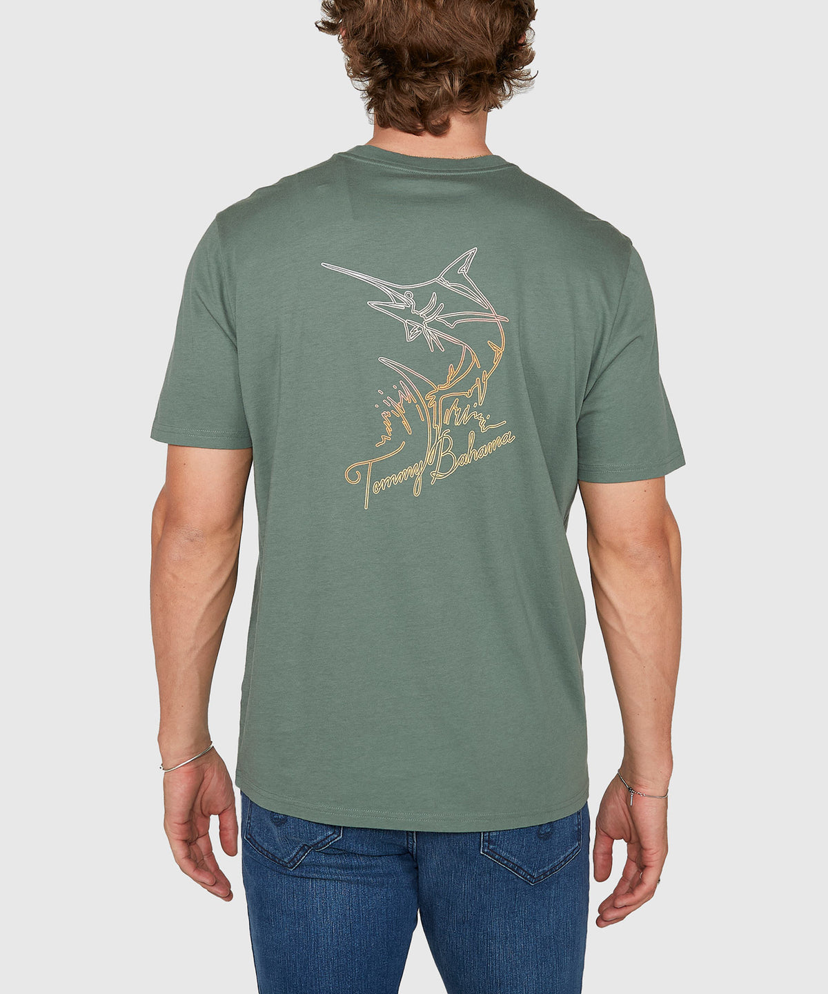Tommy Bahama Short Sleeve Marlin's Trace Printed T-shirt, Men's Big & Tall