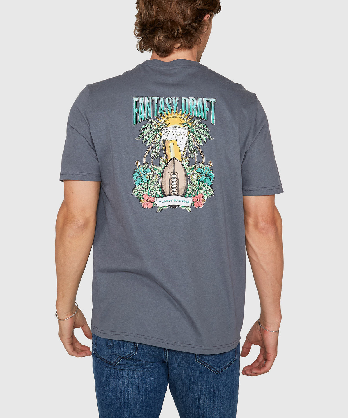 Tommy Bahama Short Sleeve Fantasy Draft Printed T-Shirt, Men's Big & Tall