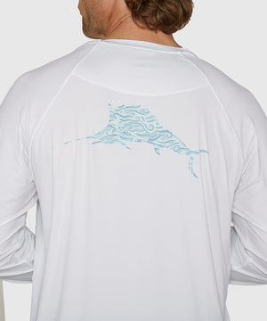 Tommy Bahama Long Sleeve Chill Time Surf Crew Rash Guard T-Shirt