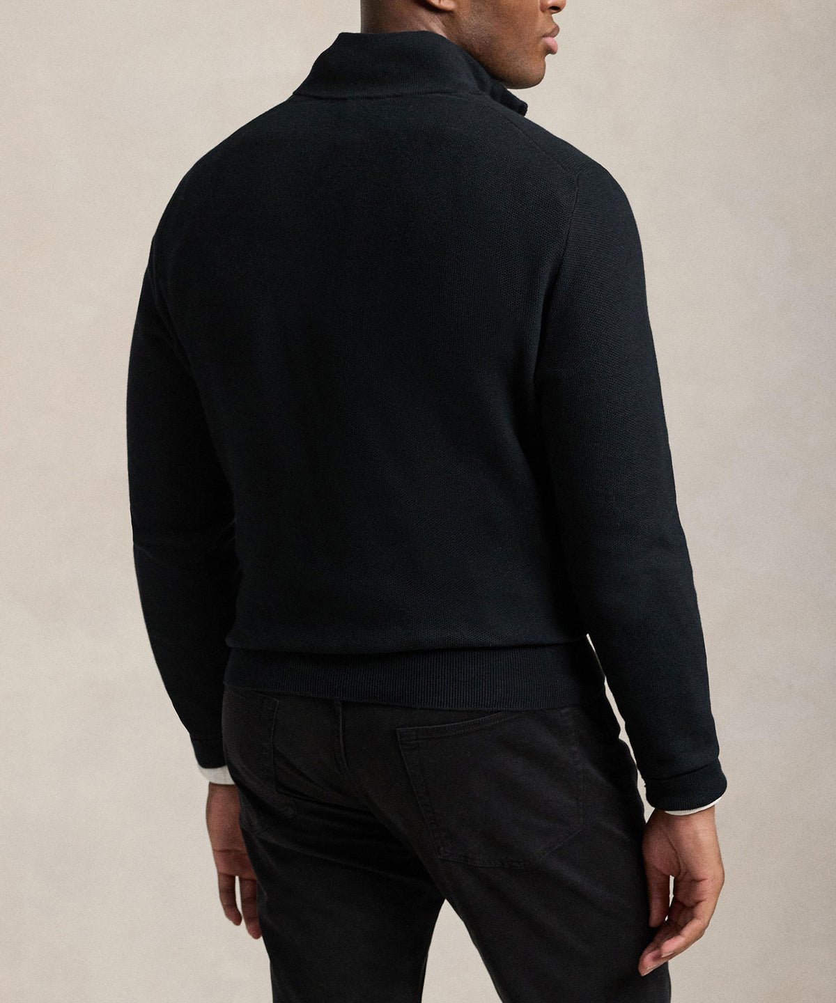 Polo Ralph Lauren Long Sleeve Textured Cotton Half-Zip Sweater, Men's Big & Tall